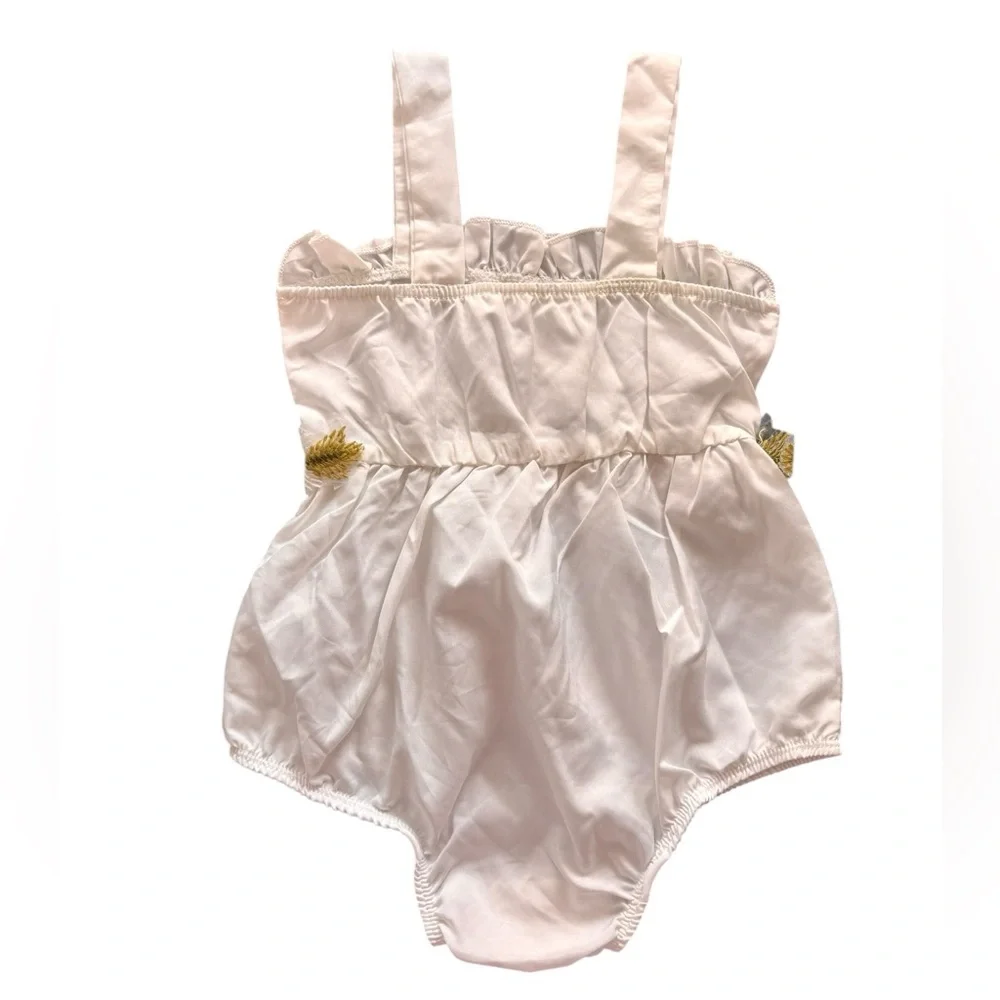 SHEIN White Baby Apparel Floral Bubble NWOT 12-18 Months 4 0580